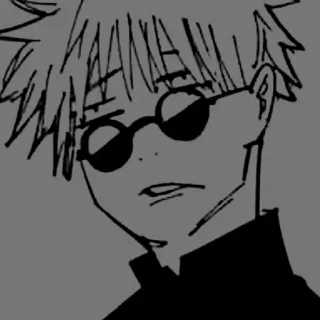 🕯 Gojo Satoru Jujutsu Kaisen 动漫, 眼镜, 漫画, 五条, 悟 telegram sticker