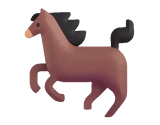 🐎 horse, animal, equine, brown horse telegram sticker