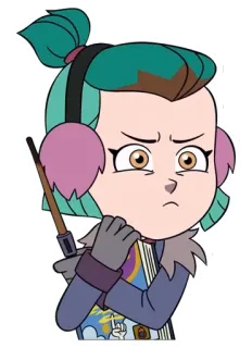 🙁 Amity Blight The Owl House hoạt hình, phù thủy, phép thuật, sinh viên, nghiêm túc, owl house, amity telegram sticker