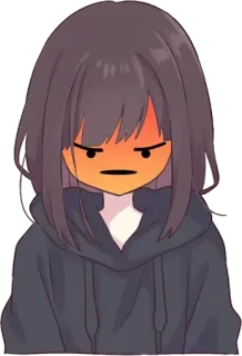 😡 zły, rozżalony, anime, kreskówka, wyraz twarzy, sfrustrowany telegram sticker