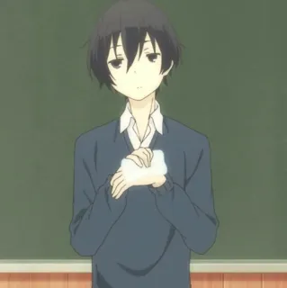 🐾 动漫, 男孩, 学校, 制服, 教室 telegram sticker