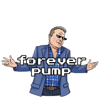 🤷‍♂️ forever pump finance, affaires, investissement, mème telegram sticker