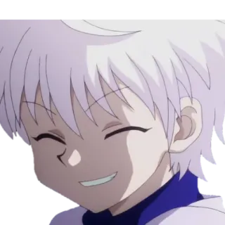 😆 Killua Hunter x Hunter anime, killua, hunter x hunter, cute, smiling, cartoon telegram sticker