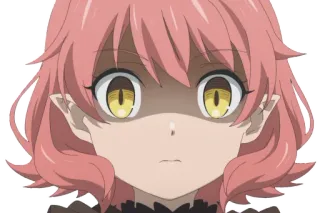 😡 anime, girl, pink hair, shocked, surprised, cartoon telegram sticker