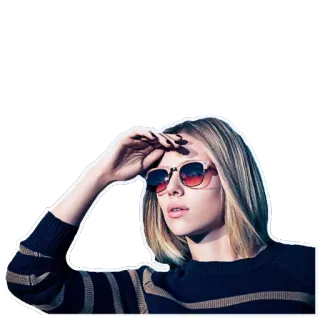 😎 женщина, солнцезащитные очки, портрет, человек, мода telegram sticker