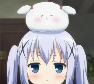 💙 Anime, Dziewczyna, Słodkie, Owca, Kreskówka, Postać, Ilustracja telegram sticker