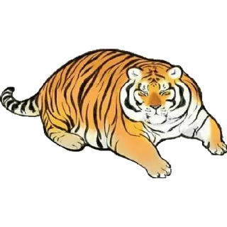 😉 老虎, 动物, 卡通, 野生动物, 猫, 条纹 telegram sticker