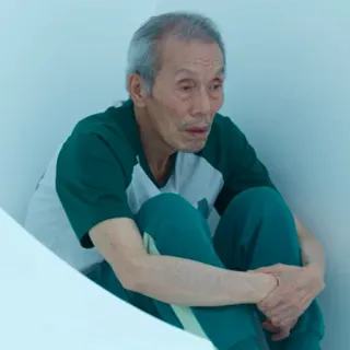 😓 Squid Game Squid Game, old man, character, sad, korean drama, tv show telegram sticker