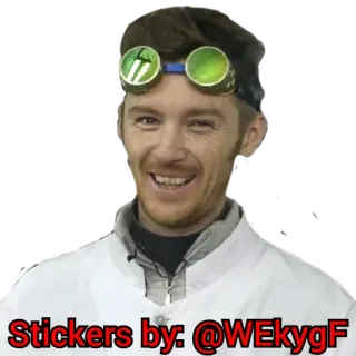 🛠 Stickers by: @WEkygF person, man, scientist, glasses, sticker, lab coat telegram sticker