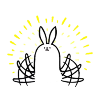 🐥 lapin, paillettes, mignon, dessin animé, animal whatsapp sticker