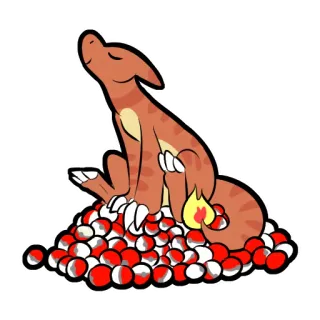 👜 Charmeleon Charmeleon, Pokémon, fogo, lagarto, desenho animado telegram sticker