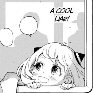 💞 Anya Spy x Family A COOL LIAR! Anime, Spy x Family, Anya Forger, Menteur cool, Manga telegram sticker