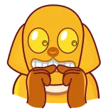😨 chien, dessin animé, personnage, drôle, animal, animal de compagnie telegram sticker