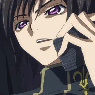 🥀 Lelouch Lamperouge Code Geass 애니메이션, 를르슈, 코드 기아스, 전략가, 애니메이션 캐릭터 telegram sticker