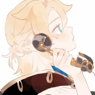 📞 Albedo Genshin Impact Anime, Video game, Genshin Impact, Albedo, Personagem whatsapp sticker