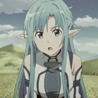 😠 Asuna Sword Art Online Anime, Dziewczyna, Postać, Asuna, Sword Art Online, Elf telegram sticker