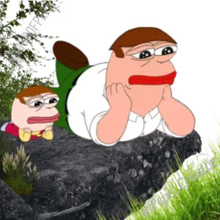 🐸 Peter Griffin Family Guy Mème, Dessin animé, Drôle, Humour, Parodie telegram sticker