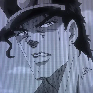 😡 Jotaro Kujo JoJo's Bizarre Adventure jotaro kujo, jojo, anime, manga, jojo's bizarre adventure, karakter telegram sticker
