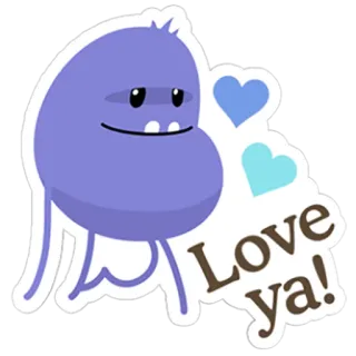 💋 Love ya! cute, love, affection, heart telegram sticker