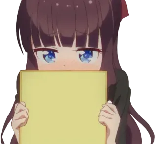 😳 Anime, Garota, Bonitinha, Personagem, Ilustração telegram sticker