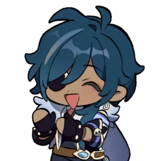 🌊 Kaeya Genshin Impact Anime, Spiel, Kaeya, Genshin, Chibi telegram sticker