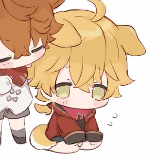🍡 Anime, Chibi, Słodki, Pies, Ilustracja telegram sticker