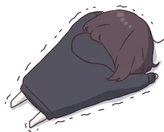 😩 Аниме, Грустный, Плачущий, Чиби, Мультфильм, Эмоция telegram sticker