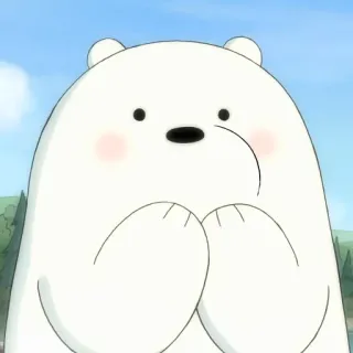 🦄 Ice Bear We Bare Bears 卡通, 熊, 冰熊, 可爱, 动物, 咱们裸熊 telegram sticker