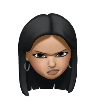 😾 이모지, 얼굴, 화난, 표정, 여자 telegram sticker