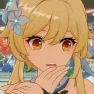 ⛸ Lumine Genshin Impact anime, video game, genshin impact, lumine, character telegram sticker