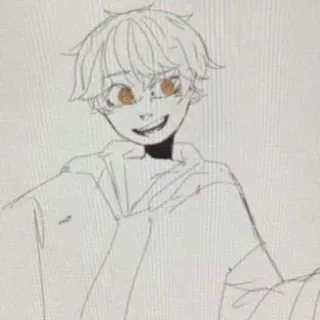 😄 anime, cartoon, drawing, sketch, portrait telegram sticker