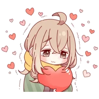 🥰 Anime, Lindo, Corazones, Amor, Kawaii, Dibujos animados telegram sticker
