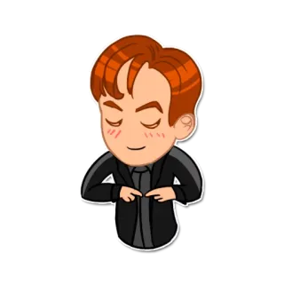 😊 desenho animado, personagem, homem, terno telegram sticker