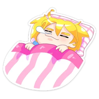 😴 sonno, cartone animato, carino, dormire, letto, anime telegram sticker