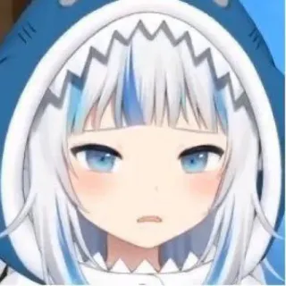 😮 Gawr Gura vtuber, anime, hai, gawr gura telegram sticker