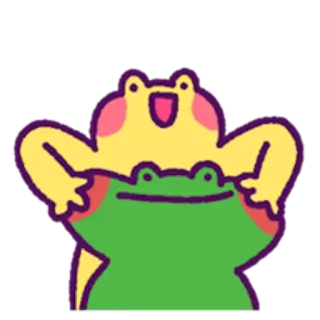😁 rã, rãs, animal, fofo, desenho animado telegram sticker