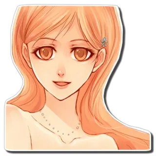 😊 anime, girl, portrait, cartoon, woman, illustration telegram sticker