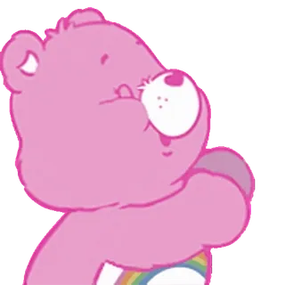 😊 Care Bear ケアベア, 漫画, ピンク, かわいい whatsapp sticker
