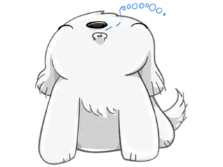 😛 hond, schattig, cartoon, huisdier, dier, sticker telegram sticker