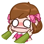 ☹️ Cartoon, Niedlich, Mädchen, Errötend, Anime telegram sticker