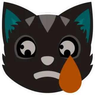 😿 gato, triste, lágrima, emoji, animal, desenho, rosto telegram sticker