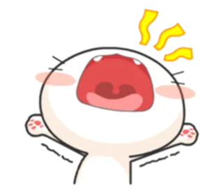😫 cartoon, cat, animal, cute, yelling, emotion telegram sticker