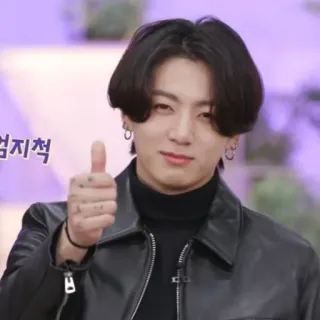 🥊 Jungkook kpop, singer, thumbs up, idol, bts telegram sticker