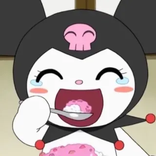 🍧 Kuromi 쿠로미, 산리오, 애니메이션, 만화, 카와이, 귀여운, 음식 telegram sticker