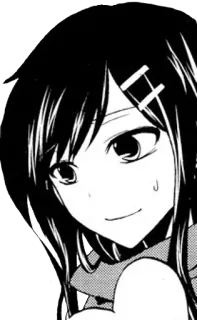 😔 Anime, Manga, Retrato, Chica, Personaje telegram sticker