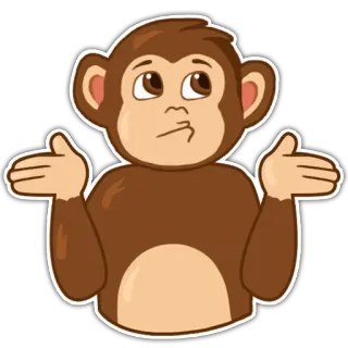 Обезьянка Олег @monkeywannabrainy whatsapp stickers