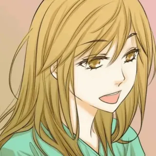 🍘 漫画, 女性, イラスト, ポートレート, アニメ telegram sticker