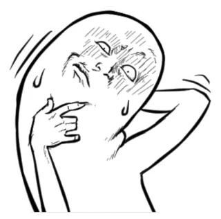 😕 มีม, กำลังคิด, สับสน, ตัวละคร, ตลก telegram sticker