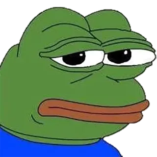 😐 Pepe the Frog Meme, Pepe, Kikker, Verdrietig, Internetmeme whatsapp sticker
