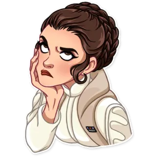 🙄 Leia Organa Star Wars принцесса, Лея, Звёздные войны, Альянс повстанцев, фильм, фильм, космическая опера telegram sticker